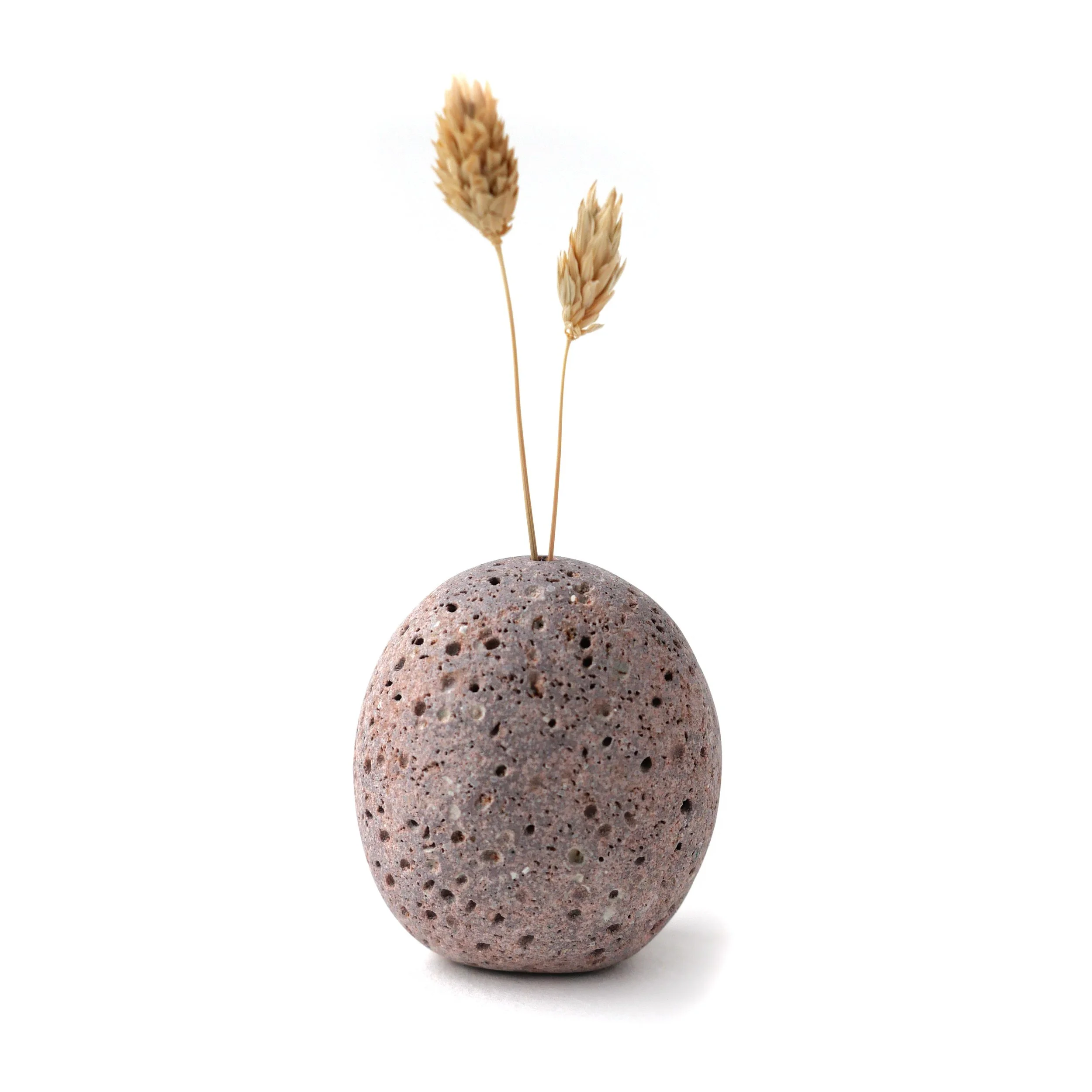 Dusky Pink Reduction Fired Miniature Pebble Vase