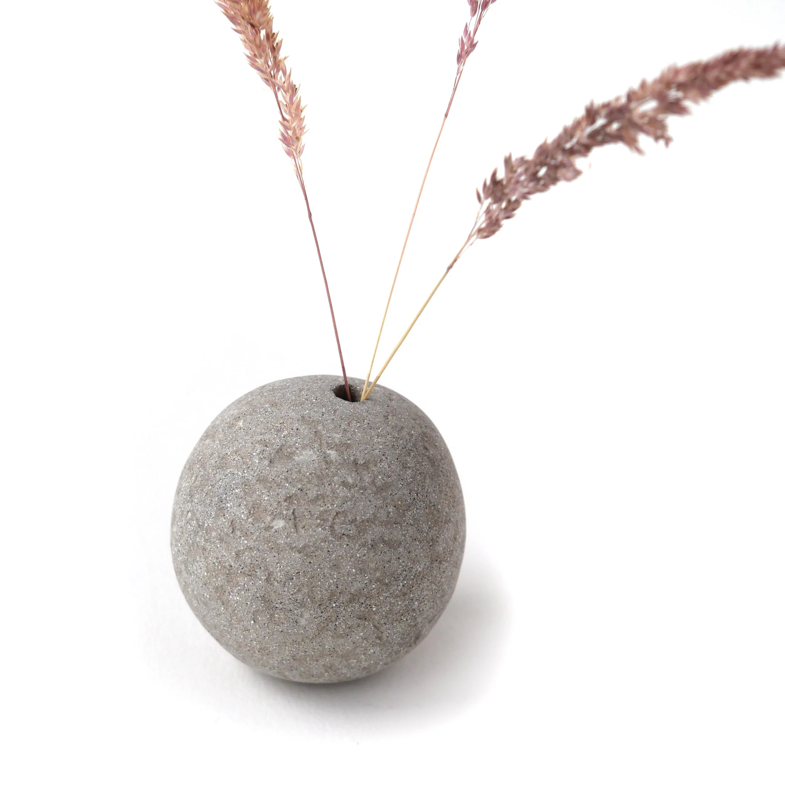 Grey Textured Pebble Vase