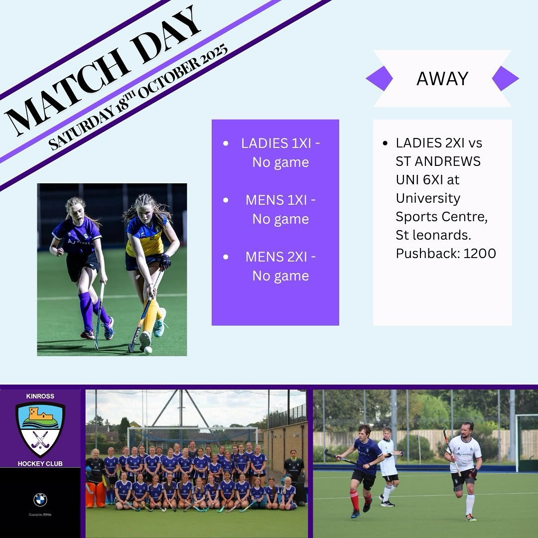 There might be few fixtures but that won&rsquo;t stop our Ladies 2s putting on a show against St Andrews 6s this Saturday 18th. They play Away at 12 noon. 

The Ladies 1s and Mens 1s teams rest up ahead of fixtures on 25th Oct. Whilst the Men&rsquo;s