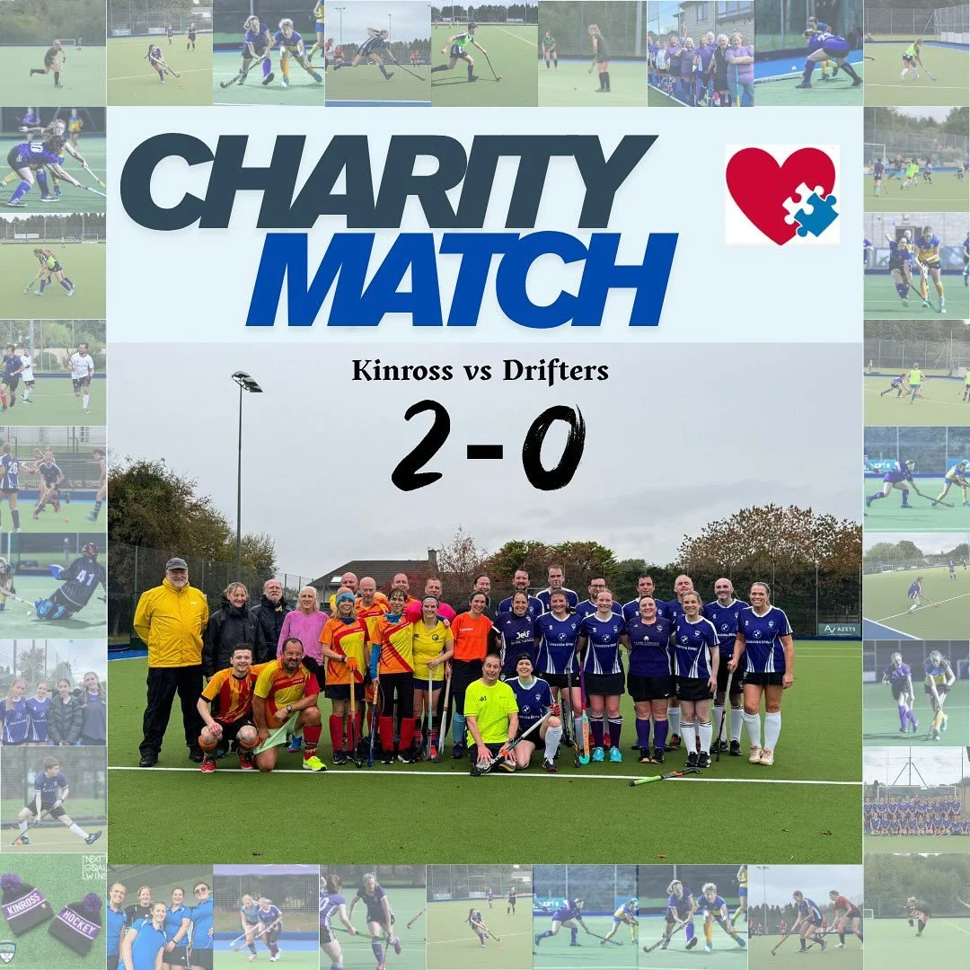 Thank you to everyone who came down to play, support and enjoy the charity match for Sophie Mitchell this Sunday🥳. 

Kinross pulled off two goals, one from coach Lyndsey who was back in purple strips and the second from the one and only Robbie! Than