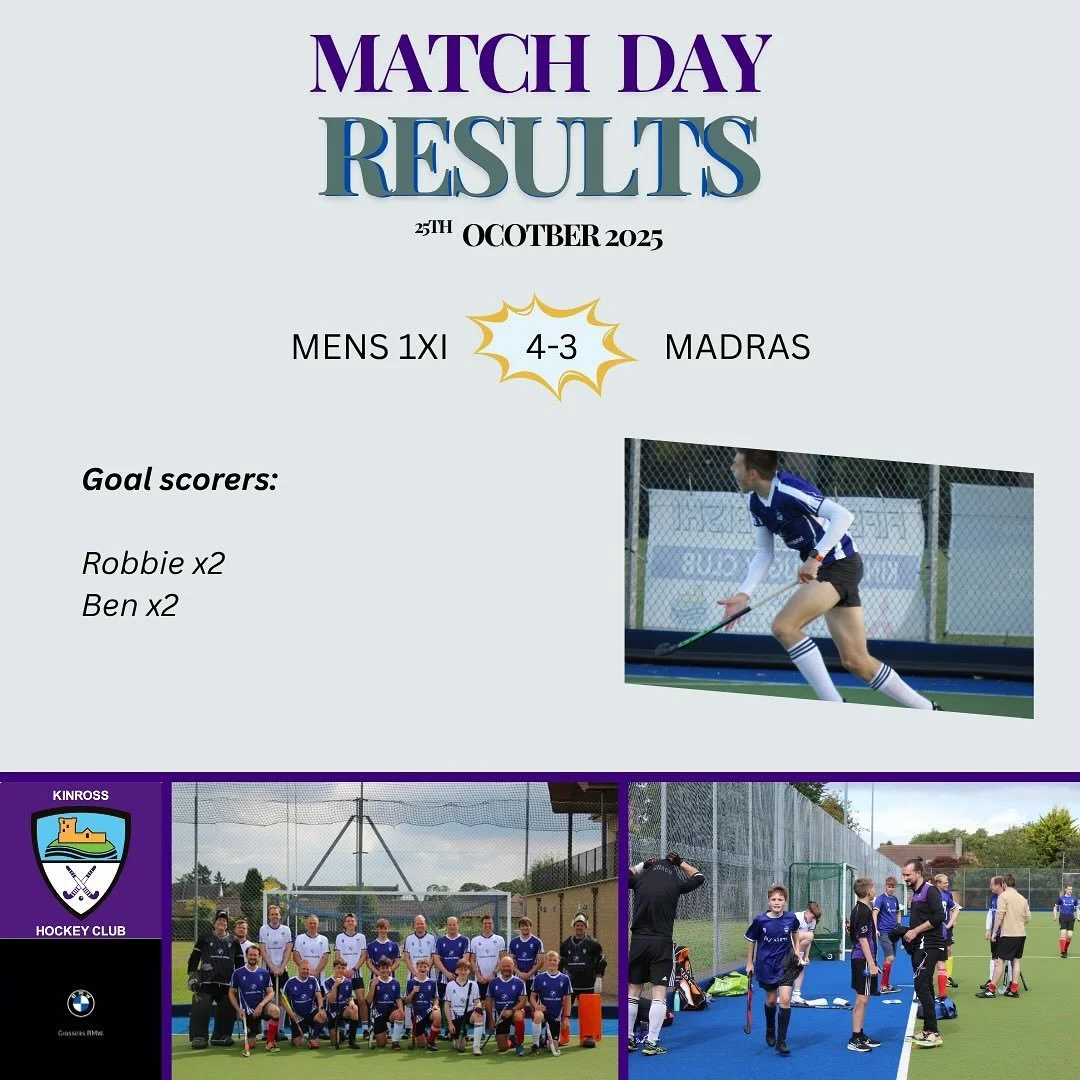 Match results 25.10.25:

A well deserved win for the men&rsquo;s 1s against Madras at home on Saturday. Read the match report on the photographs post.

With the ladies 1s game against St Andrews 6s being postponed, they look on to next week where the