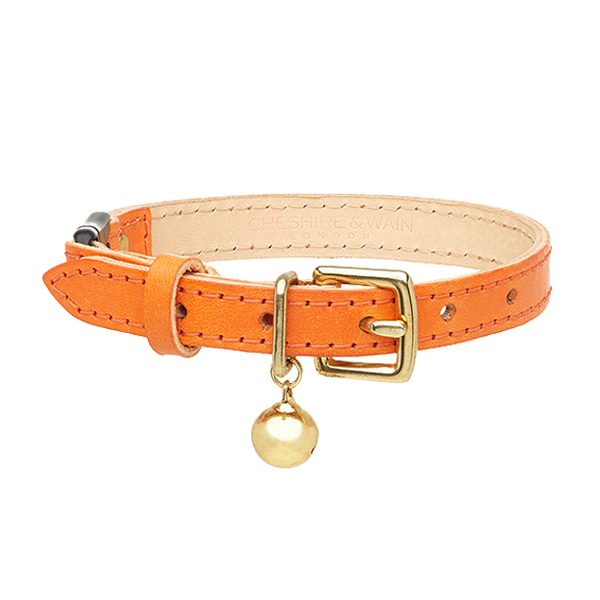 tempesti leather cat collar Orange.png