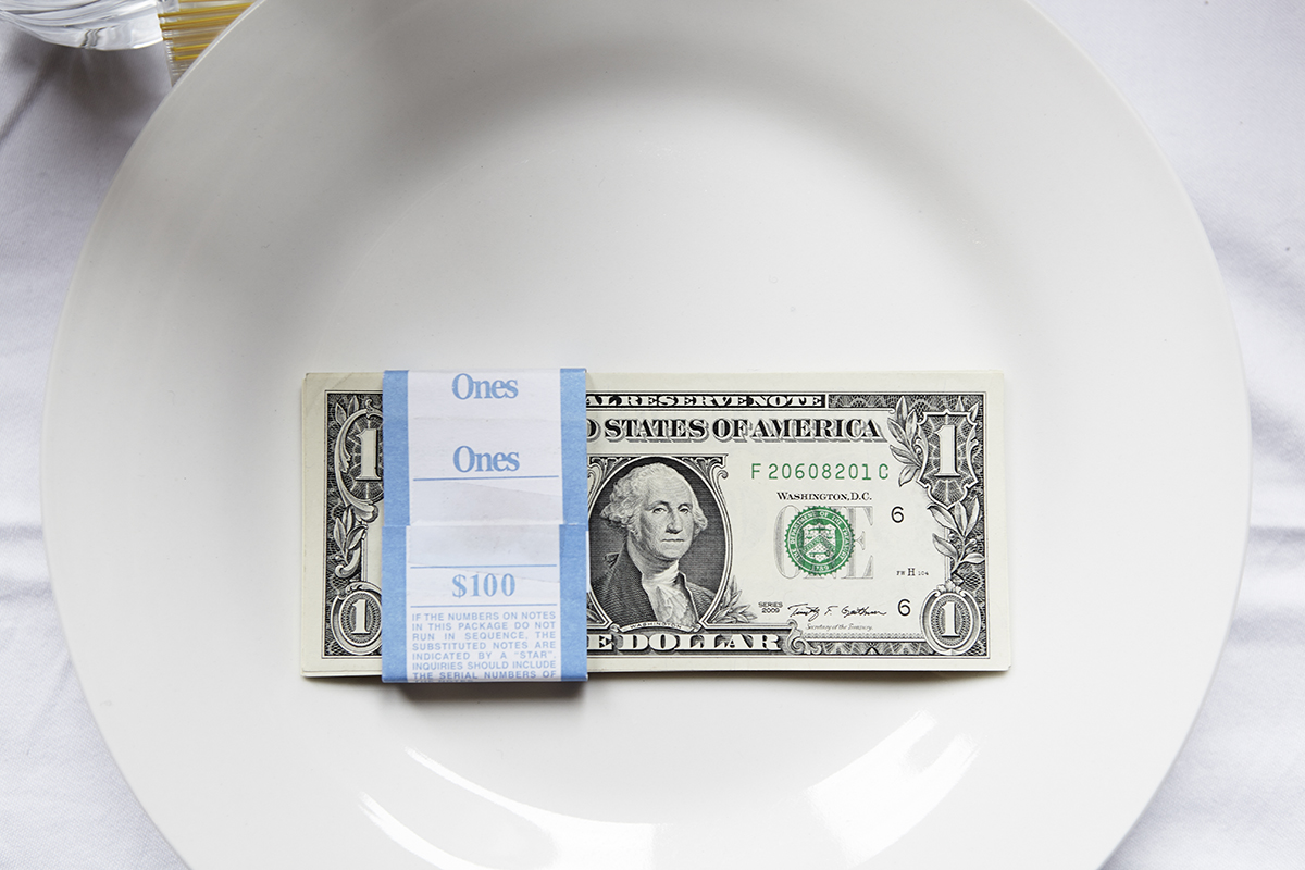Bucking (Entrée), Fresh brick of 1 US dollar