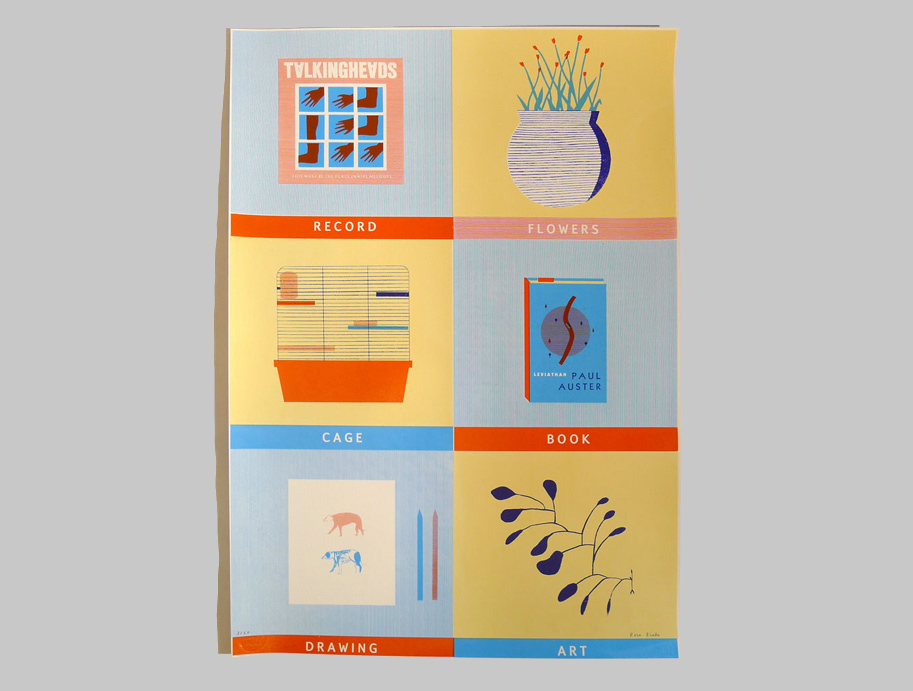 Record Flowers Cage. Book Drawing Art