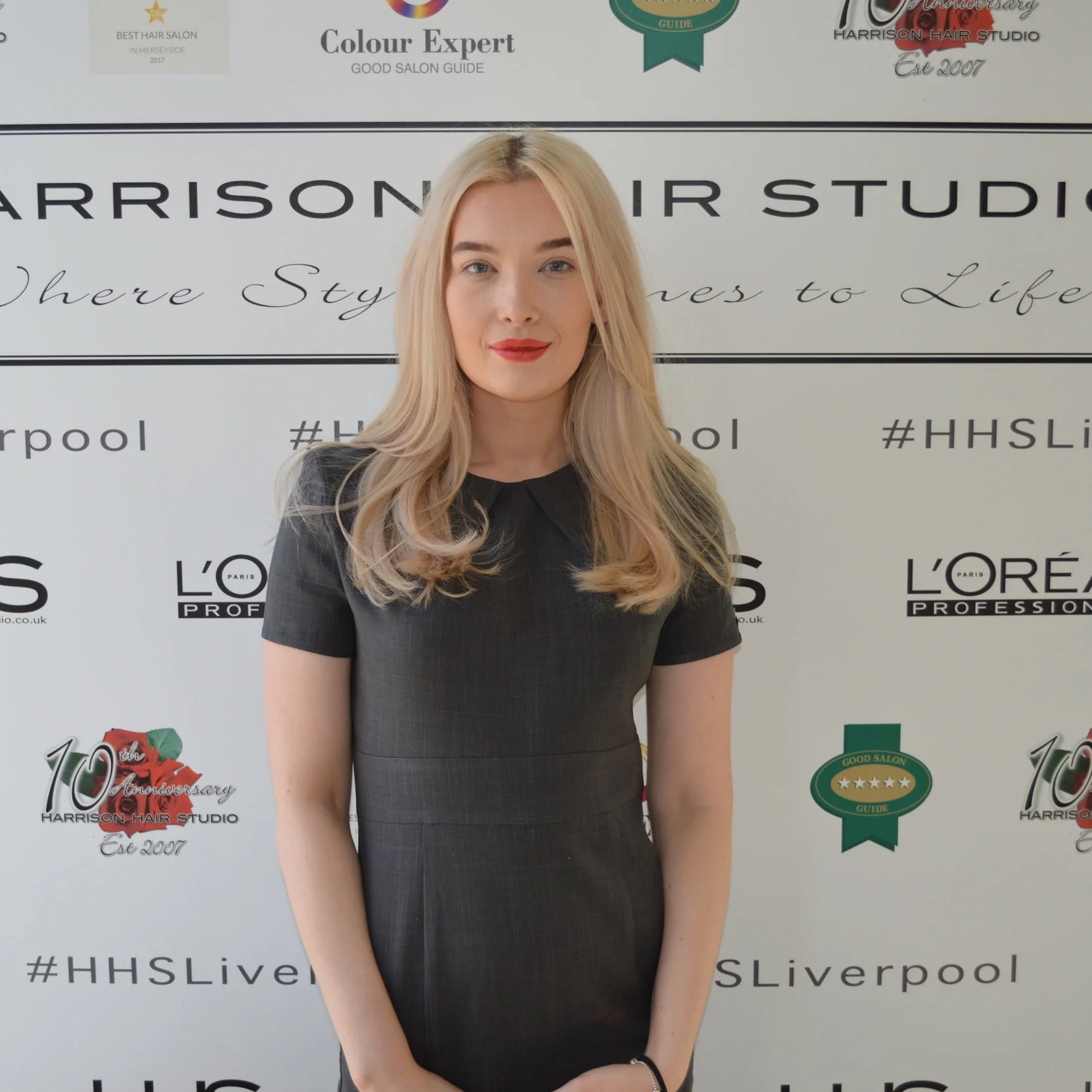 Hi my name is Megan and I am the Receptionist at Harrison Hair Studio. I first met Tanya in 2011 when I done my work experience in HHS for two weeks, during my time there I knew hairdressing was what I wanted to do! My career in hairdressing began in 2012 when I started my apprenticeship in Maghull with Hugh Baird college. In 2014 I completed my level 2 Qualification and went on to complete my Level 3 Qualification in early 2015. I took a break from Hairdressing in 2017 and went into the Hospitality sector, working in restaurants and bars, whilst working in this environment I realised I enjoy working with the public and in a fast paced environment. I started working in Harrison Hair Studio in October 2018. Since working here I have built relationships with colleagues and clients. I love working alongside team HHS and have learnt a lot both in both Hairdressing and also Business and Marketing whilst working here.