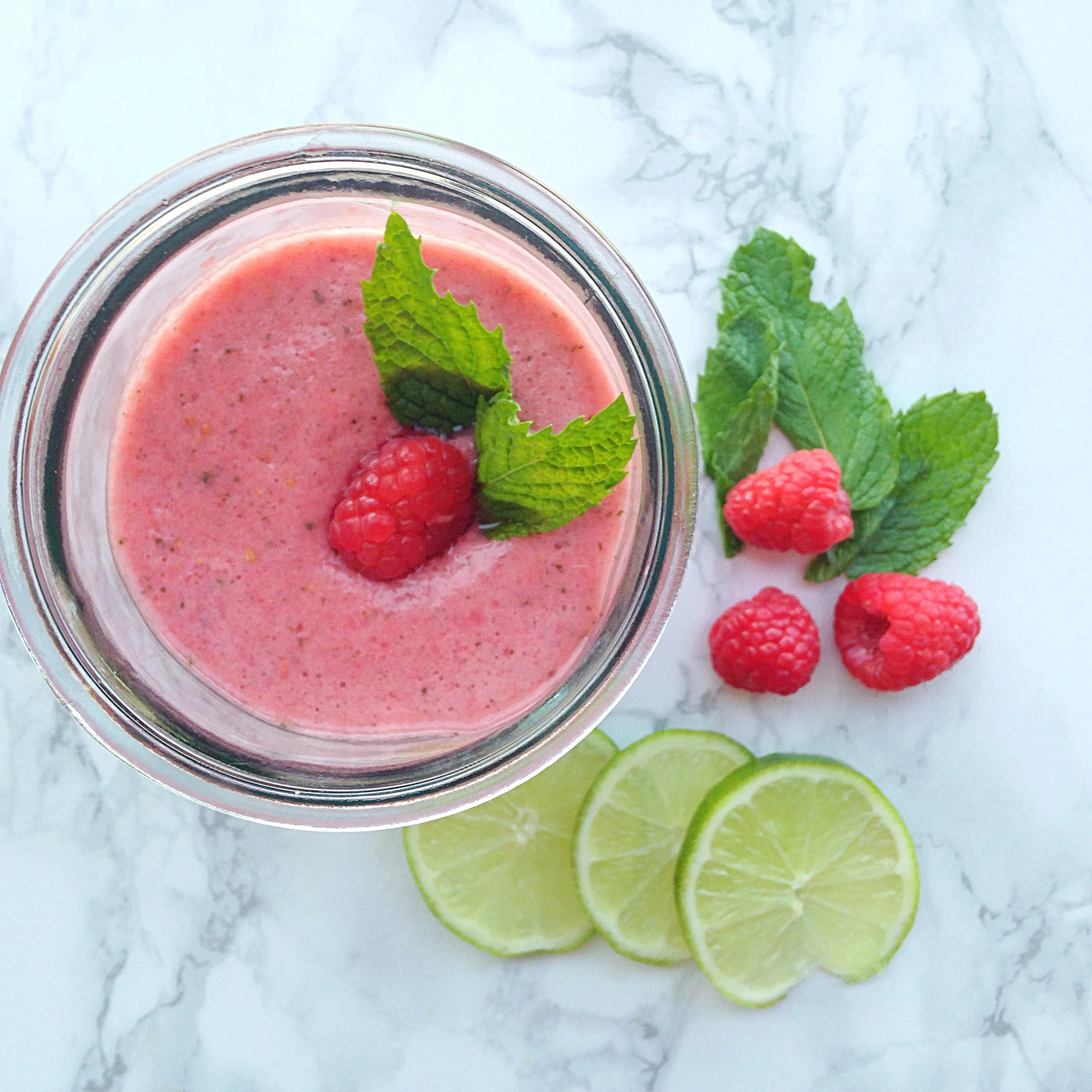 DIY Masque + Smoothie: Raspberry Lime Refresher to Tighten & Brighten Skin
