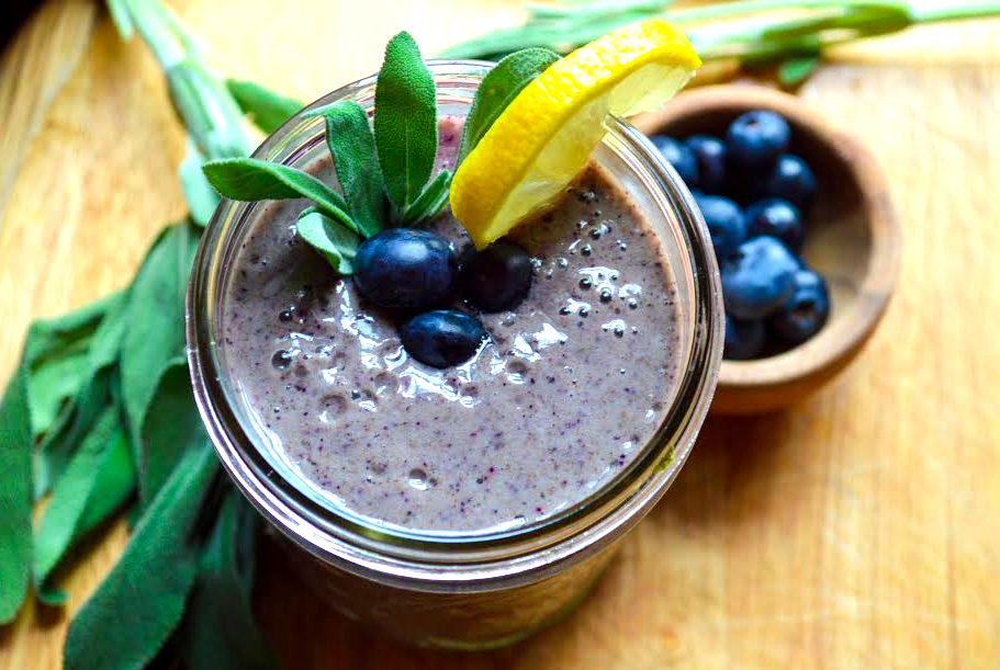 DIY Masque + Smoothie: Blueberry Sage for Vibrant Skin