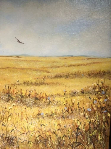 Painting by Glen Blankenbiller, 1982.