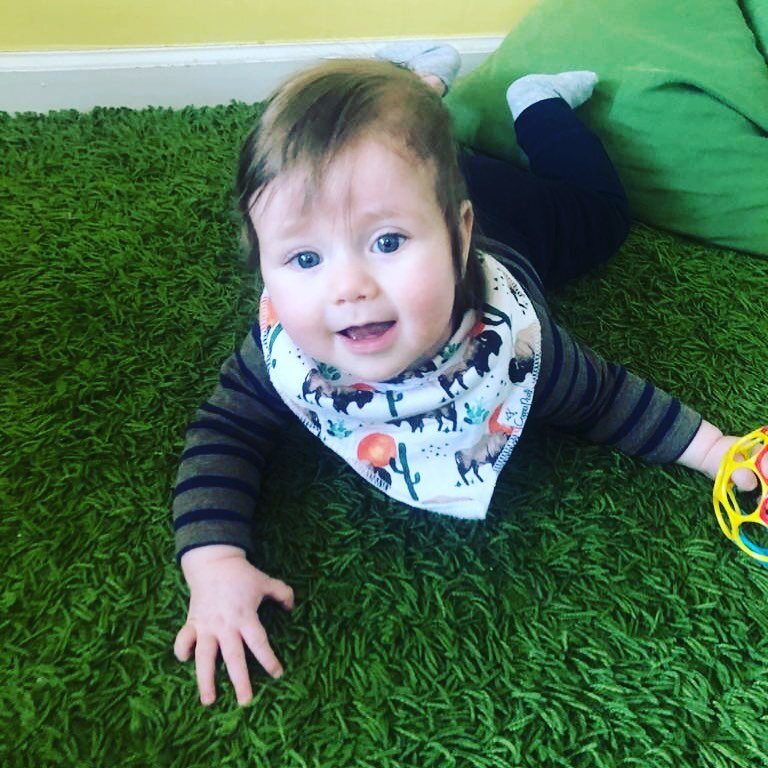 Ways to Make Tummy Time Fun 👶🏻

*Get on the floor with your baby
Have your baby look up by talking to him
Put your baby near a mirror or something that plays music
*Place the child's upper body and arms on top of nursing pillow for elevation and a 