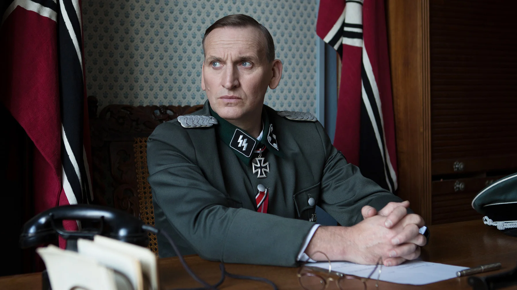 Christopher Eccleston in WHERE HANDS TOUCH directed by Amma Asante Pedersen - DoP Remi Adefarasin. Courtesy Tantrum Films/UMedia