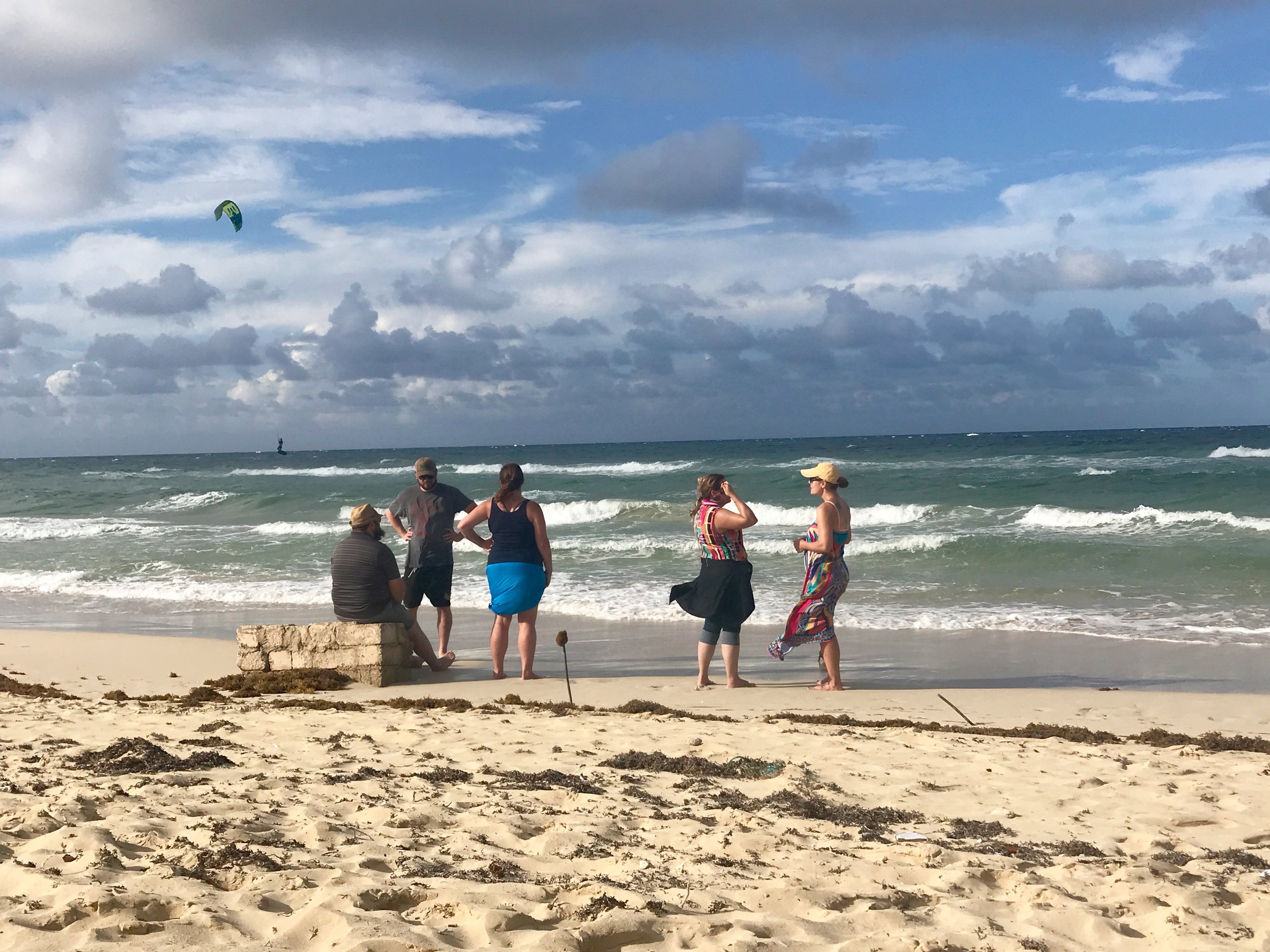 a few yogis enjoying playa santa maria