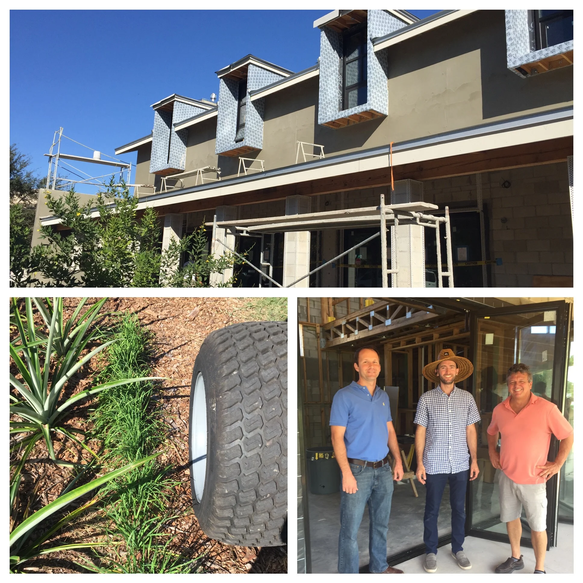 General Contractor, Rob Smith of E2Homes, along with project managers, Matt Cox and Jan Vandegriff.