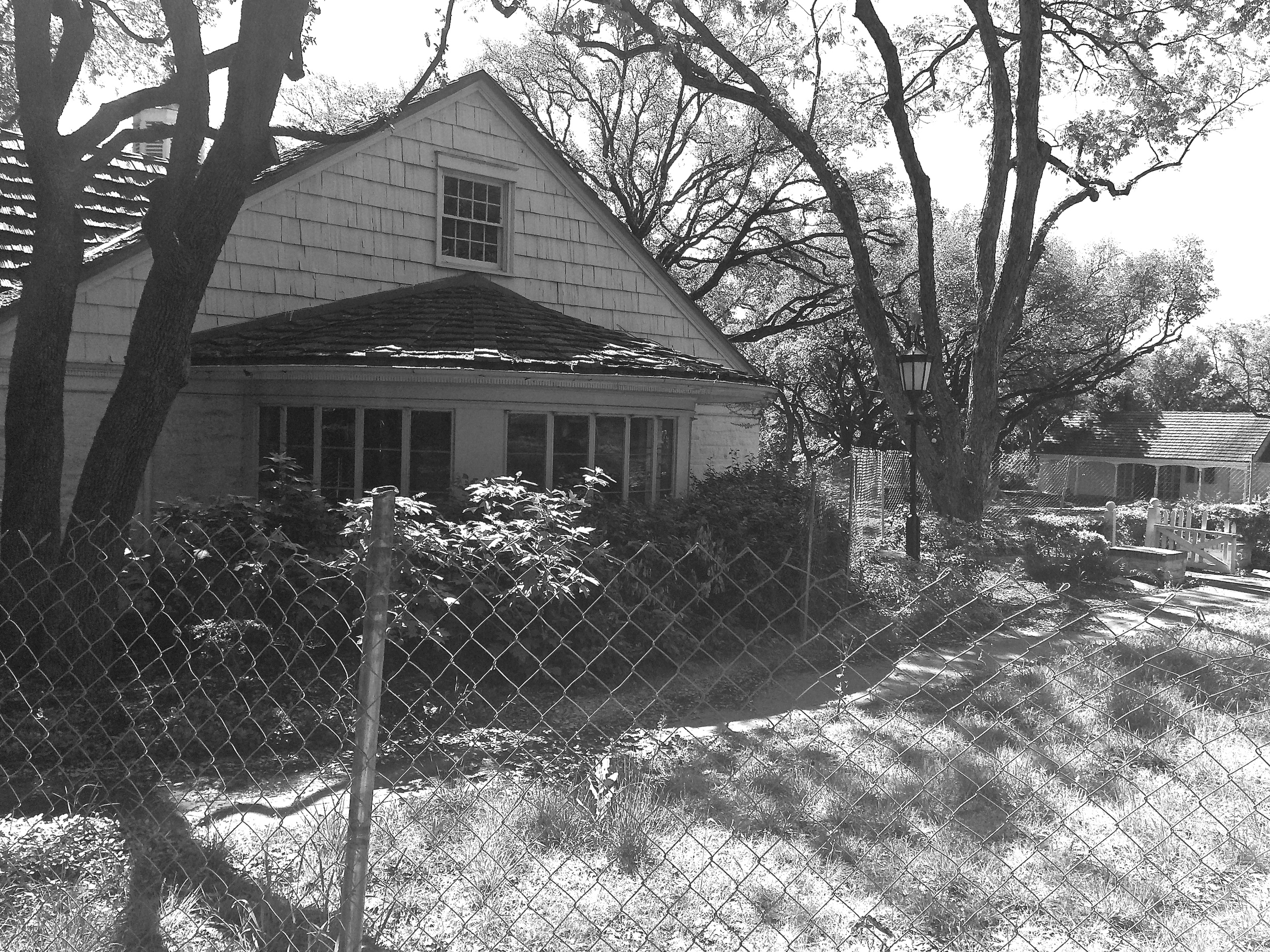 Front view of the garage, which will transform into private living space.