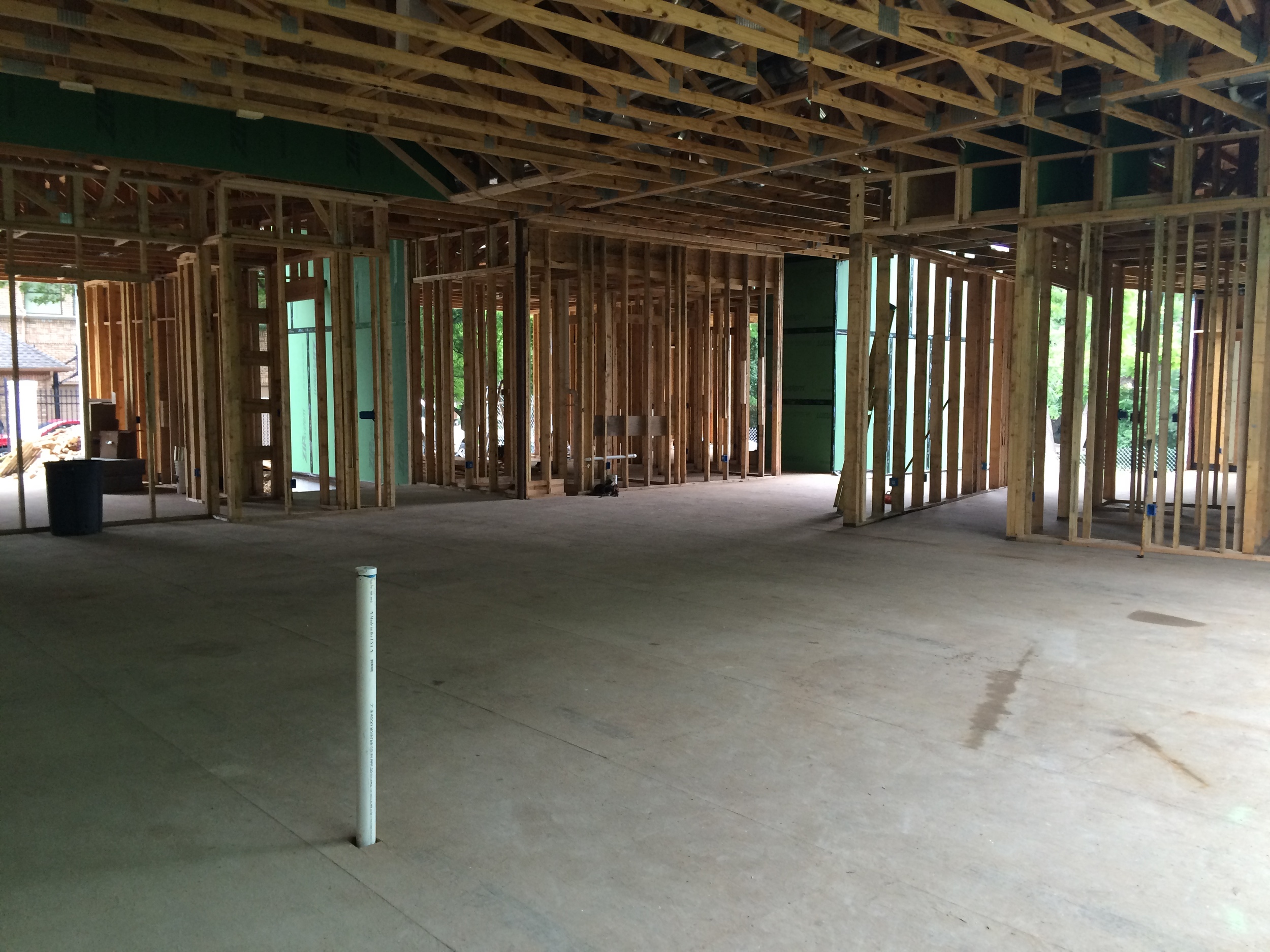 Imaging what this living and dining space will look like once it's complete!