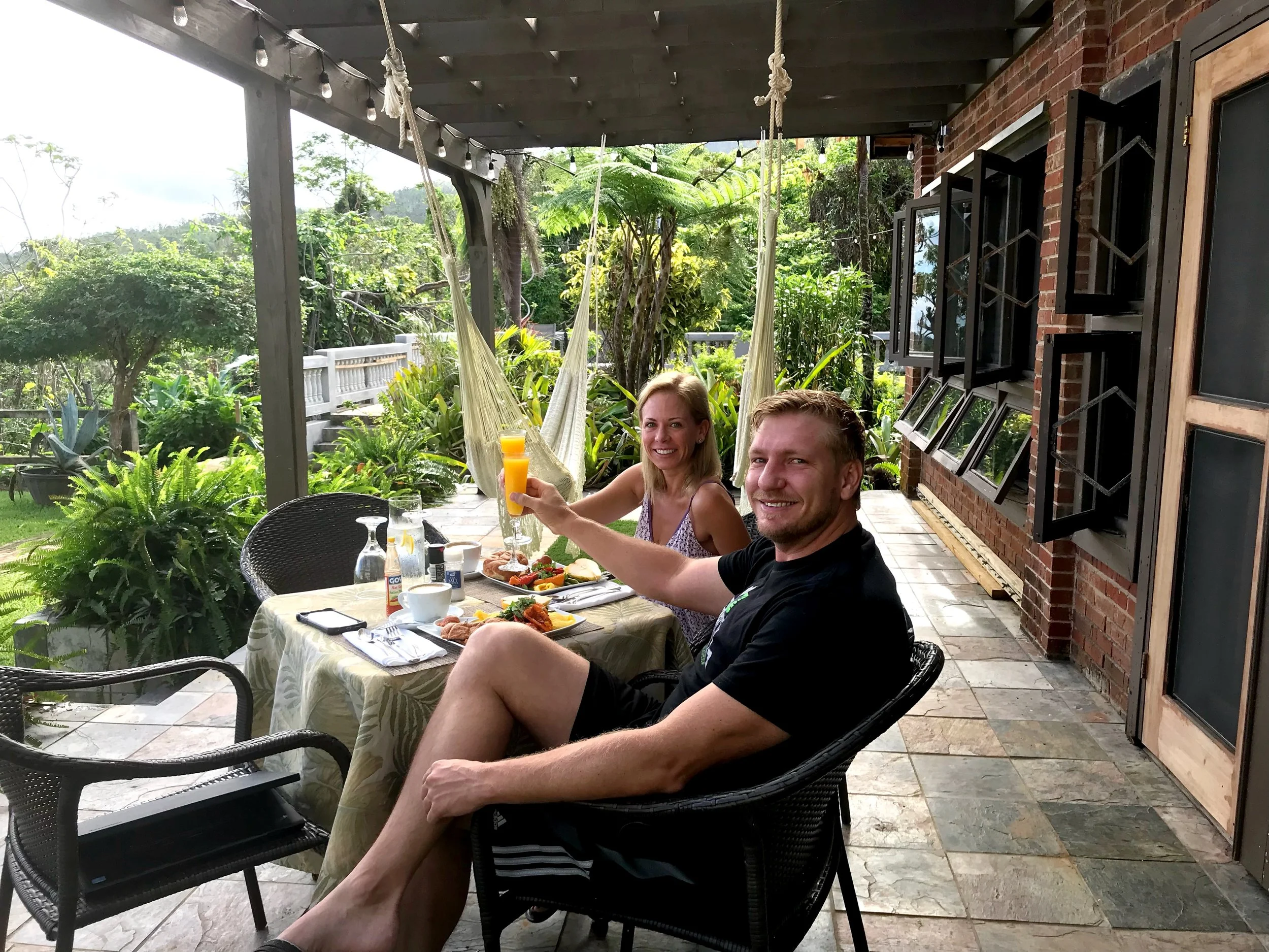 Our guests from San Juan said: "Breakfasts on the porch are just priceless and delicious besides having excellent taste in all the details of the presentation".
