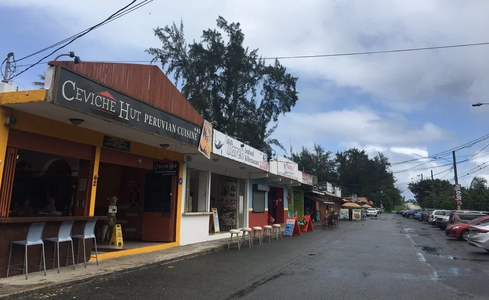 Ceviche Hut, one of our favorites, in the long line of Luquillo kioskos.