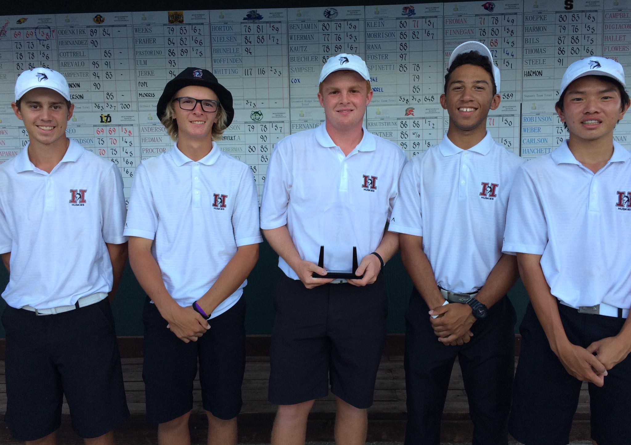 2016 Dobson Ranch Invitational Champions (Left to Right: Nic Hedman, Ryan Sanchez, Mason Andersen, Andrew Proctor & Brian Luc. 