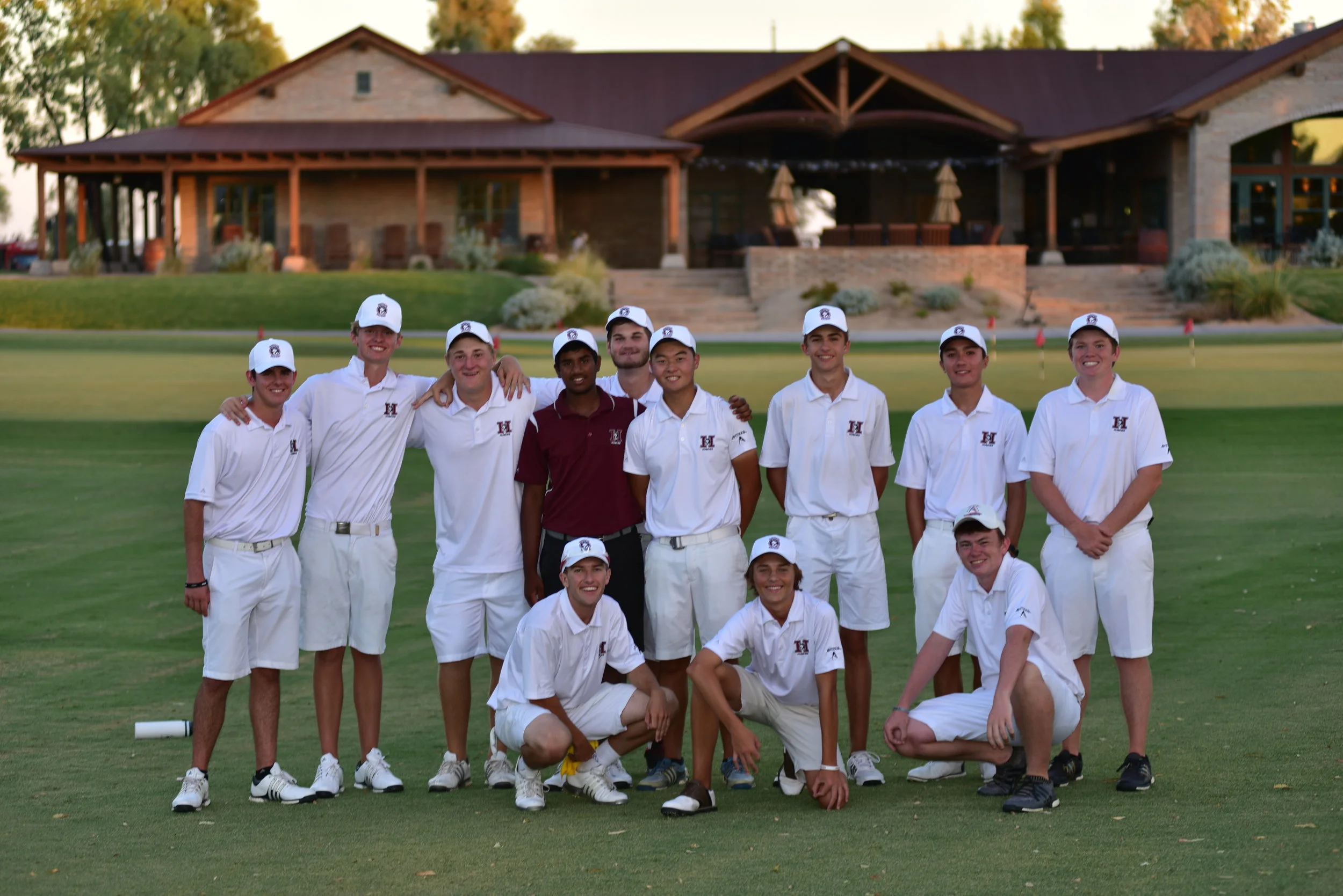 The HHS Boys Golf Team scored an impressive win yesterday in a match against Mt Pointe and Red Mountain High Schools at Southern Dunes Golf Course in Maricopa. The combined team score was 2 under par on a very tough course. Here are the team results: 1) Hamilton HS 142 (-2) 2) Red Mountain HS 172 (+28) 3) Mt Pointe HS 177 (+33) HHS sophomore Johnny Walker was the match medalist with an outstanding round of 33 (-3)! All five HHS starters finished in the top 6 individually. Here are the HHS individual results: Johnny Walker 33, Mahanth Chirravuri 35, Alexander Yu 37, Caden Rice 37, Noah Bates 42. Next up for the Huskies is a trip to Fort Worth, Texas next week to play in the prestigious Bart Granger Memorial, an event that includes all of the best high school golf teams in Texas.