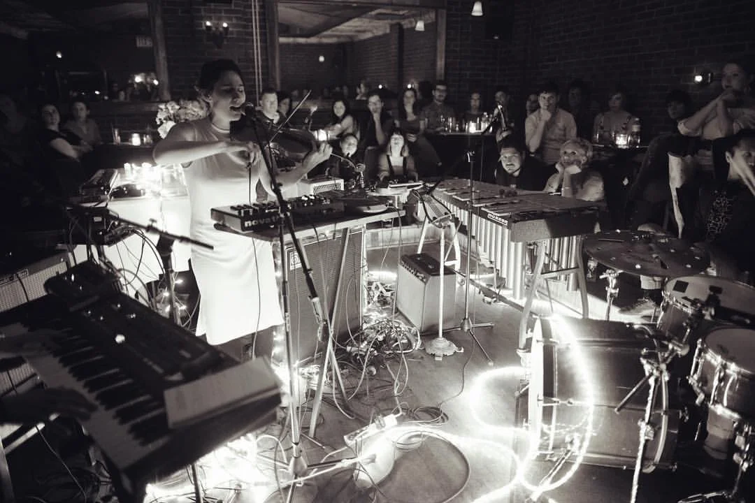 Performing at The Hum at Manhattan Inn in Greenpoint, Brooklyn