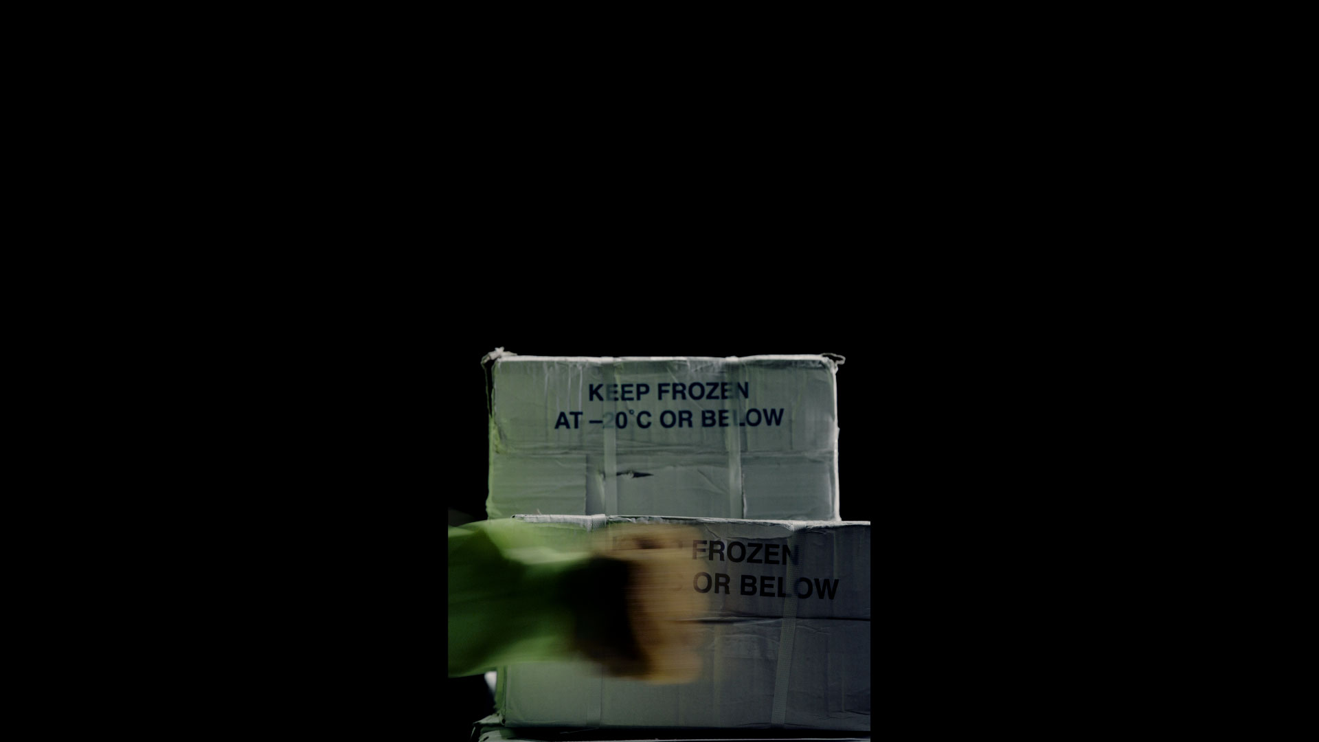 Three screen video still from 'Labour Move'