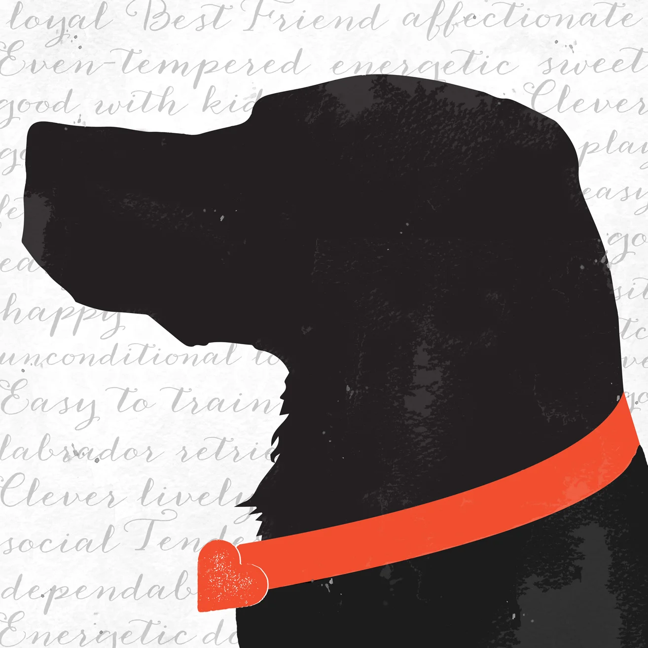 Labrador doggie silhouette