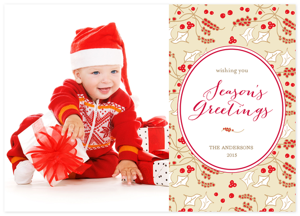 Berry Greetings holiday photo card