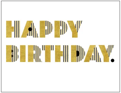 Happy Birthday greeting card
