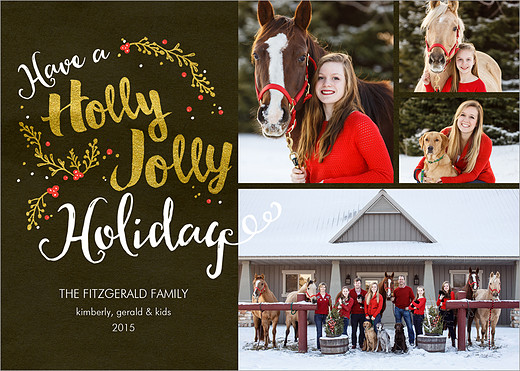 Holly Jolly Holiday photo card