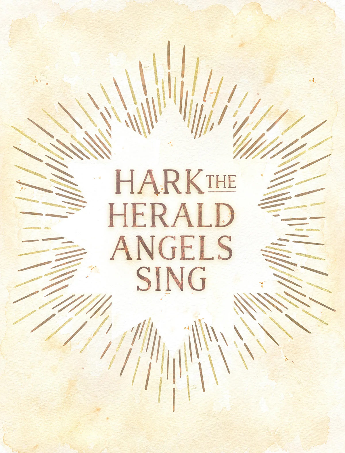 Hark the Herald Angels Sing holiday greeting card
