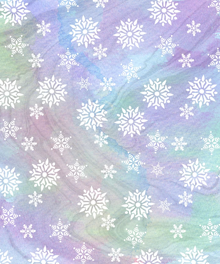 Iridescent Snowflakes pattern