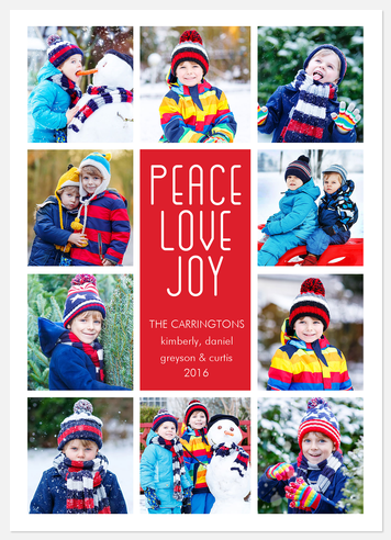 Dashing Collage photo card
