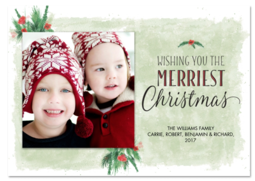 Christmas Botanicals photo card