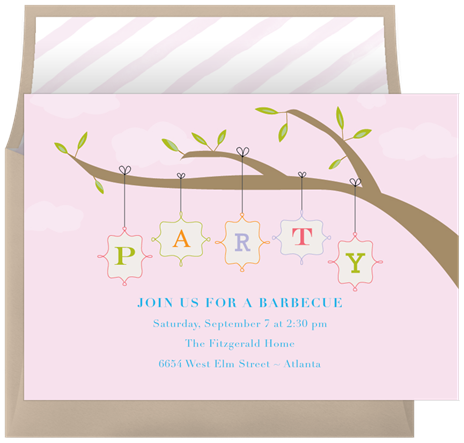 Party Tree invitation