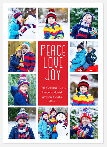 Dashing Collage holiday photo card