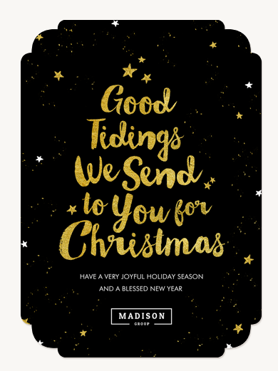 Sparkled Skies business holiday card