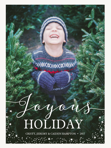 Sprinkled Stardust holiday photo card