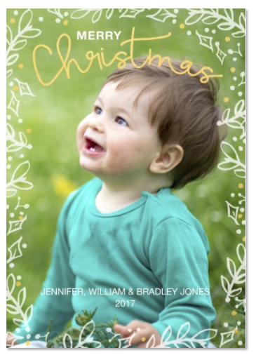 White Berries Christmas photo card