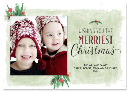 Christmas Botanicals Christmas photo card