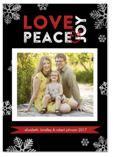 Rustic Snowfall holiday photo card