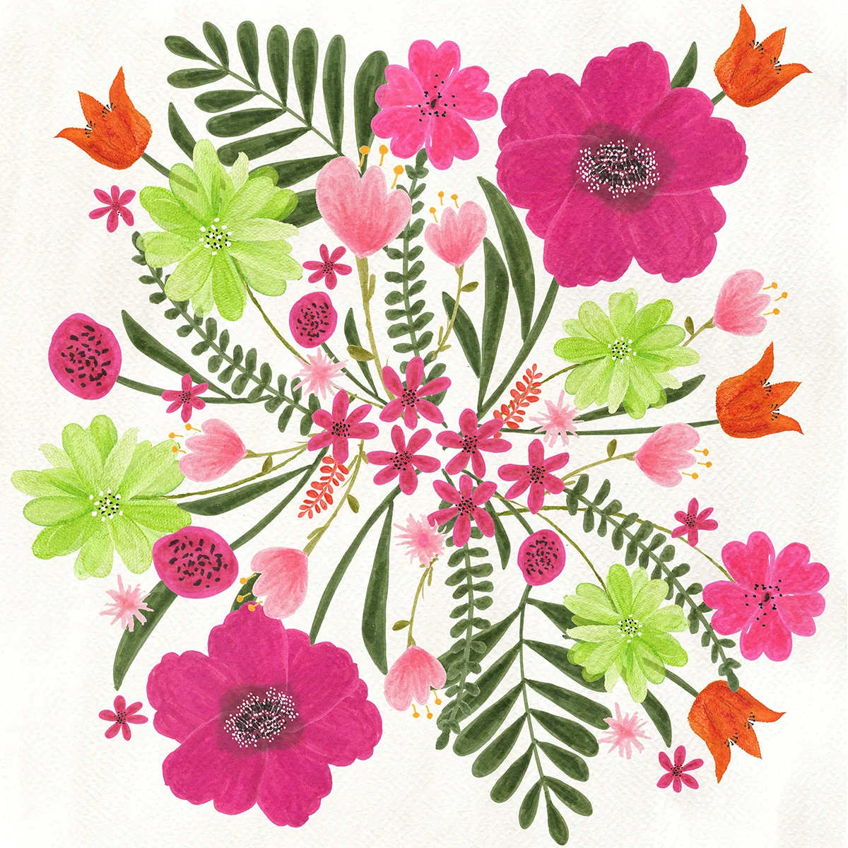 Bright Bouquet of Flowers 
