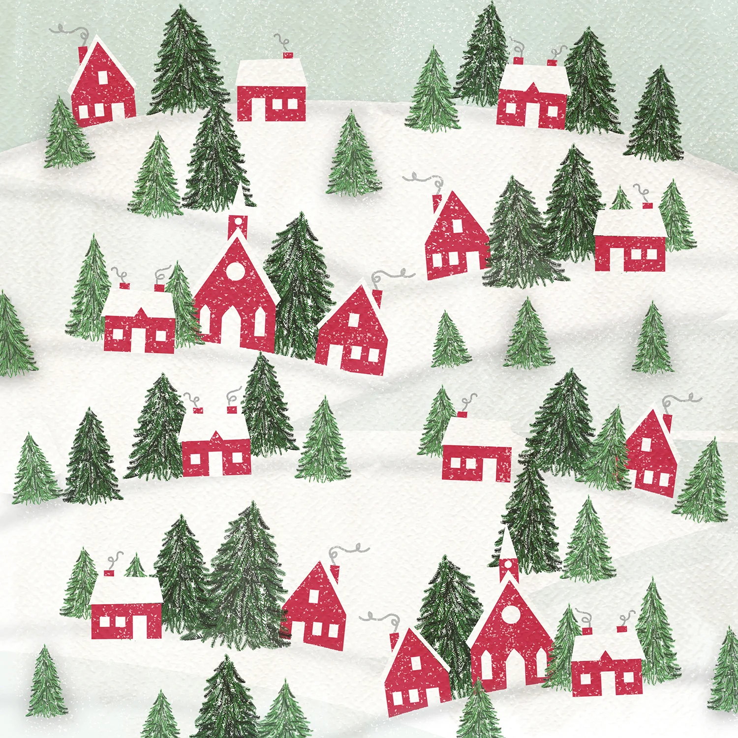 Snowy Winter Village