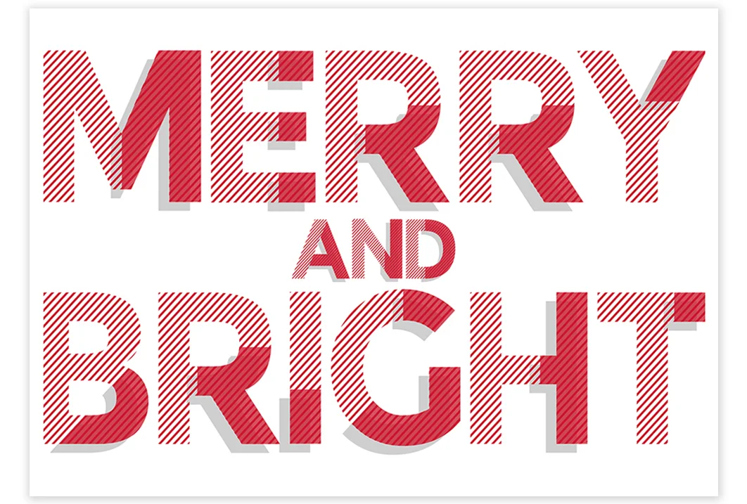 Merry and Bright holiday card