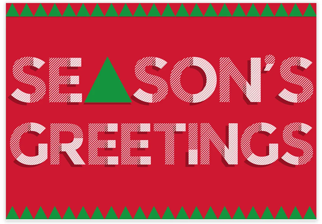 Red &amp; Green Season's Greetings card