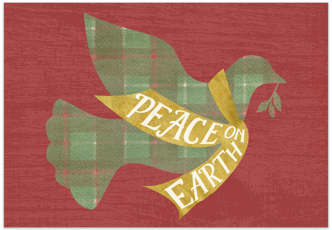 Plaid Dove holiday card