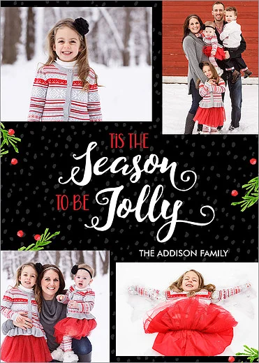 Gleeful Season holiday photo card