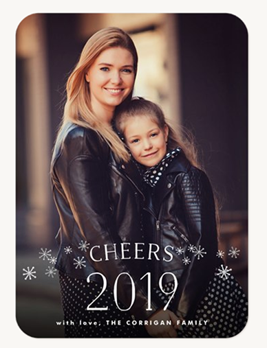 Floating Snowflakes photo card