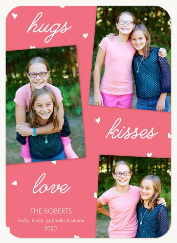 Hugs Kisses Love photo card