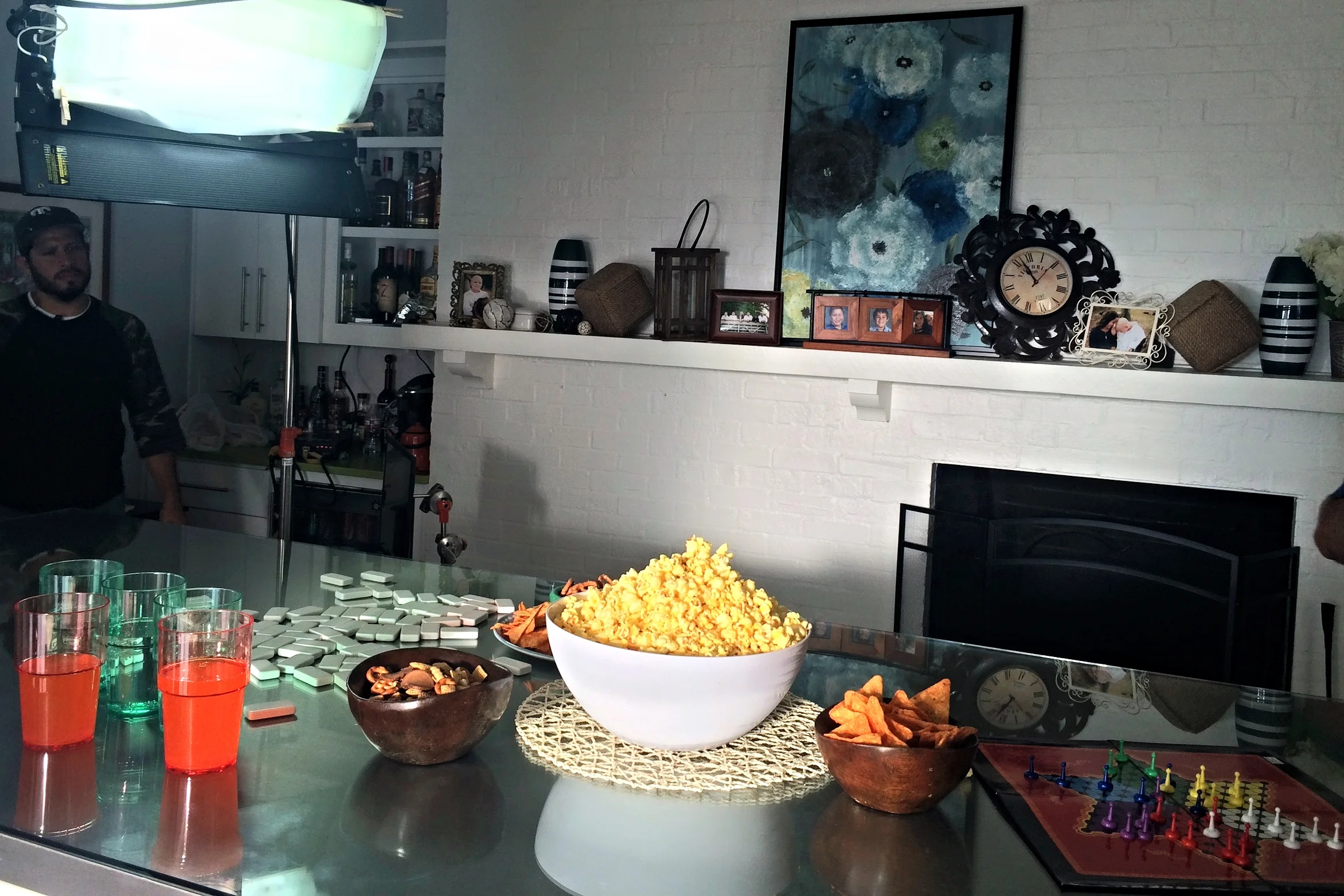 kitchen and mantel- after