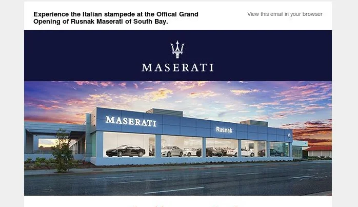 Rusnak Maserati of South Bay Grand Opening