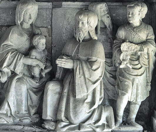 A adoração dos Magos, nicho sobre o portal sul do Mosteiro dos Jerónimos